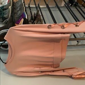 Pink cropped sweater